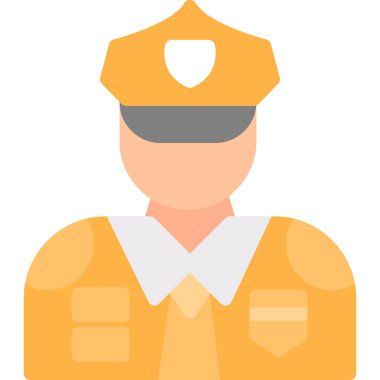 polis düz vektör simgesi