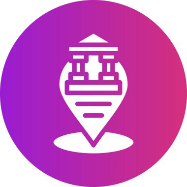 Bir harita simgesinin vektör illüstrasyonu