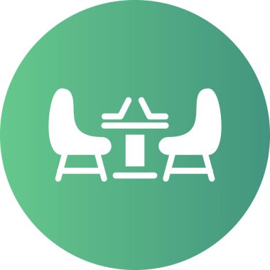 Sandalye. Web simgesi basit illüstrasyon