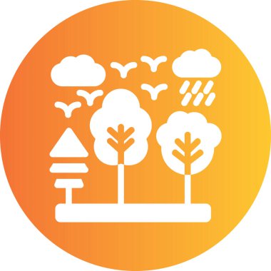 Ağaç simgesinin vektör illüstrasyonu