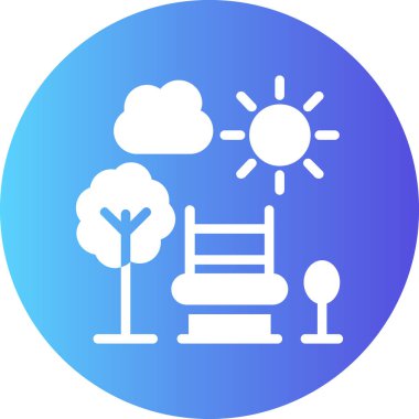 bank park simgesi düz stil