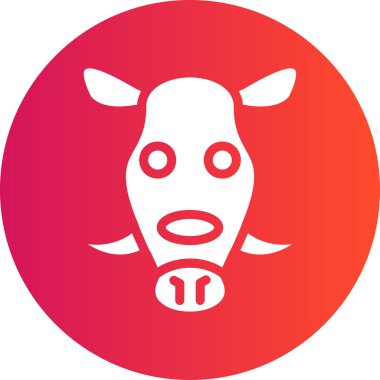 boğa başlı ikon vektör çizimi tasarımı