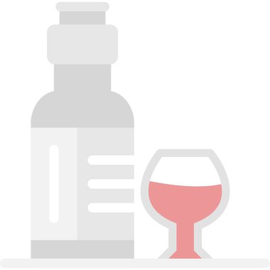 Alkol şişesi taslak biçiminde içki ikonu