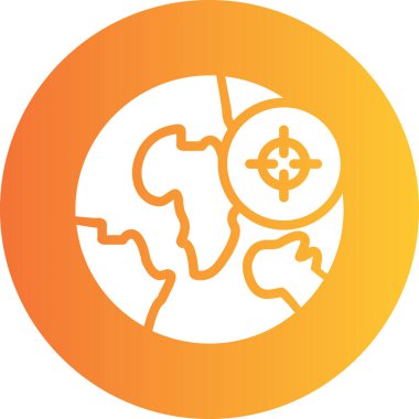 Dünya simgesinin vektör illüstrasyonu