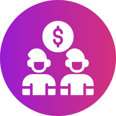 Bozuk parası olan bir adamın vektör çizimi