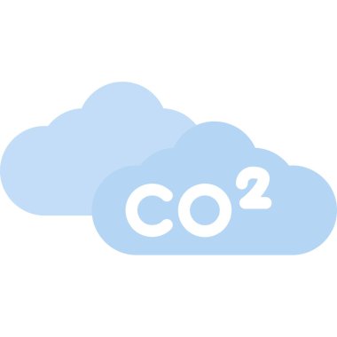 CO 2 ikonlu bir bulut. vektör tasarımı