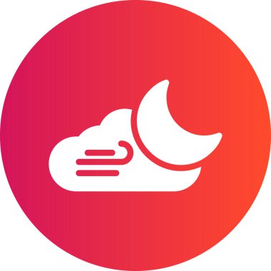 Ay. Web simgesi basit illüstrasyon