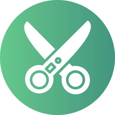 Makas. Web simgesi basit illüstrasyon