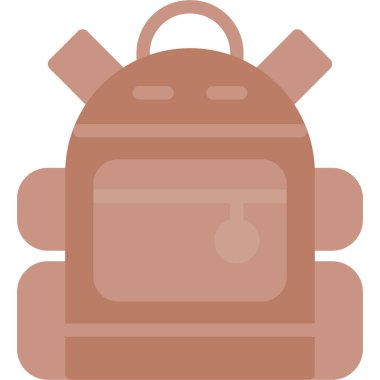 sırt çantası simgesi vektör illüstrasyonu