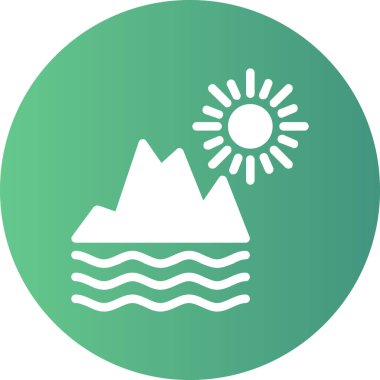 Güneş simgesinin vektör illüstrasyonu