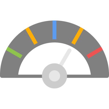Hız göstergesi ikon vektörü. düz resimleme