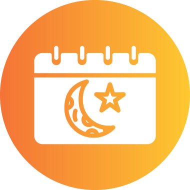 Ay simgesi, vektör illüstrasyonu