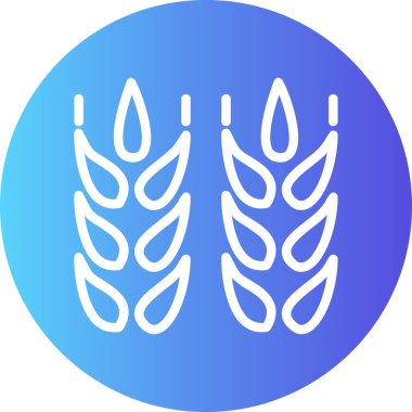 Buğday taneleri simgesi, vektör illüstrasyonu