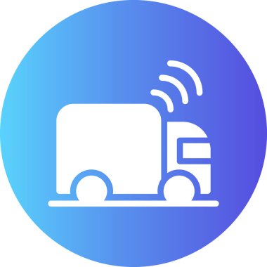 Teslimat kamyonu simgesinin vektör çizimi