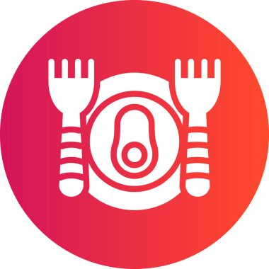 Yemek. Web simgesi basit illüstrasyon