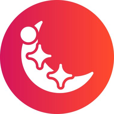 Ay ve yıldızların vektör çizimi