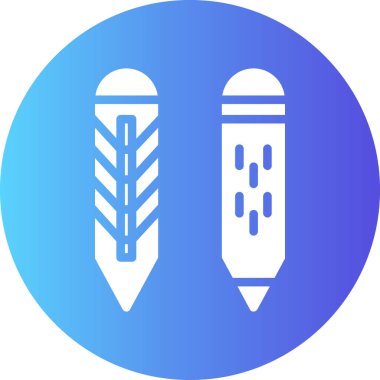 Beyaz arka planda mavi ve kırmızı çizgi mısır ikonu izole edildi. Renkli taslak konsepti. vektör illüstrasyonu