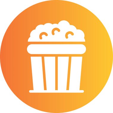 Patlamış mısır. Web simgesi basit illüstrasyon