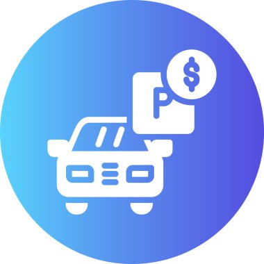 Araba simgesinin vektör illüstrasyonu