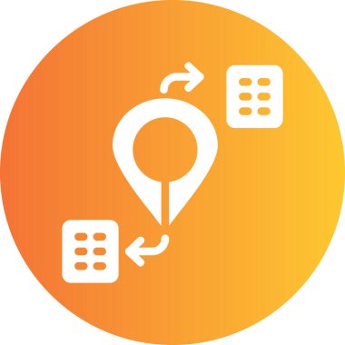 Kolayca düzenleyebilen veya düzenleyebilen harita işaretleyici vektör simgesi