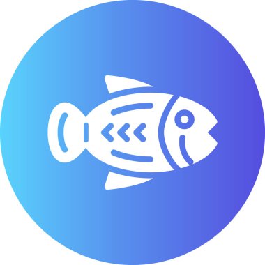 balık simgesi, vektör illüstrasyonu basit tasarım