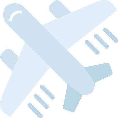 Uçak uçuş düzlemi simgesi düz biçimli