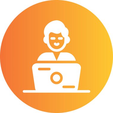 Dizüstü bilgisayar simgesi vektör çizimi