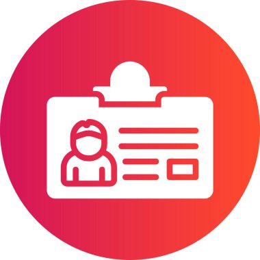 Kimlik kartı. Web simgesi basit illüstrasyon