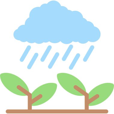 yağmur ikonu vektör illüstrasyonu