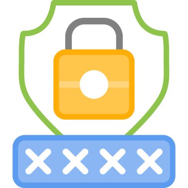 Güvenli kilit vektör simgesi