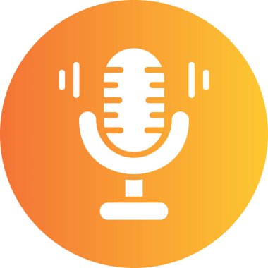 mikrofon simgesi vektör illüstrasyonu