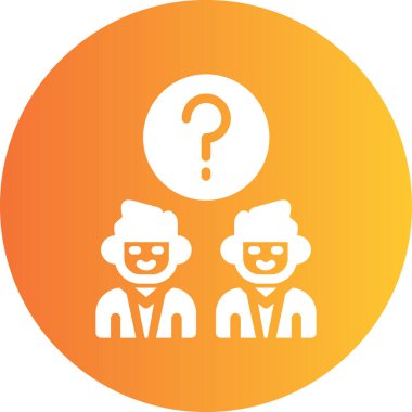 Soru işareti. Web simgesi basit illüstrasyon