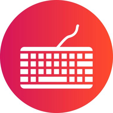 Klavye. Web simgesi basit illüstrasyon