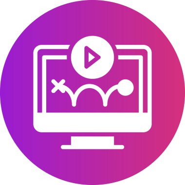 İmleç simgesi, vektör illüstrasyonlu bilgisayar monitörü