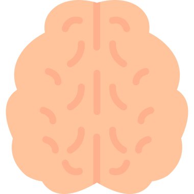 Düz stilde insan beyni anatomisi simgesi