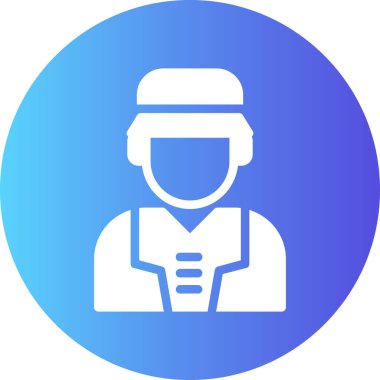 Kasklı bir adamın vektör çizimi