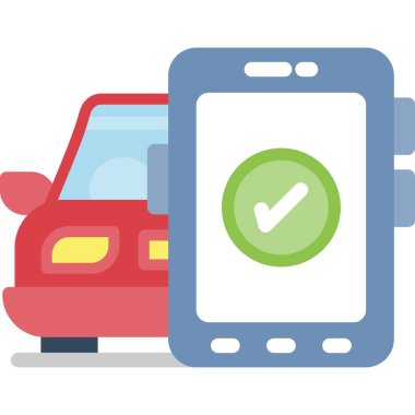 düz biçimli araç işaretleme simgesi