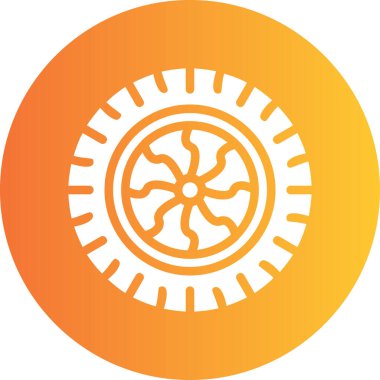 Yuvarlak bir simgenin vektör illüstrasyonu