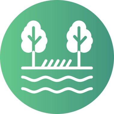 Ağaç simgesinin vektör illüstrasyonu