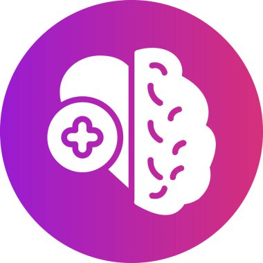 Beyin simgesinin vektör illüstrasyonu