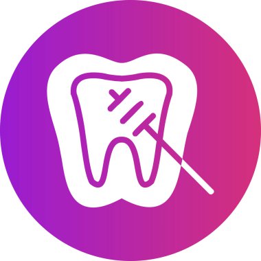 Diş simgesinin vektör illüstrasyonu