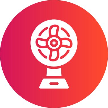 Fan simgesi soyut arkaplan grubunda izole edildi