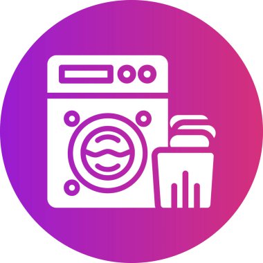 Vektör çamaşır makinesi simgesini