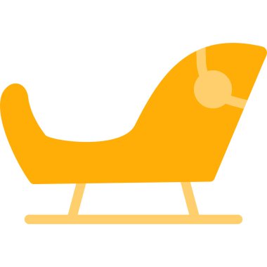 Sarı koltuk simgesi, vektör illüstrasyonu