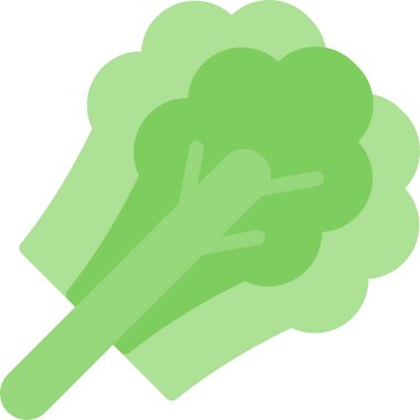 Brokoli sebze ikonu ile doldurulmuş - taslak biçimi