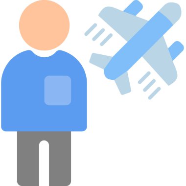 uçuş yolcu havalimanı simgesi