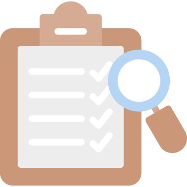 Kontrol listesi simgesi vektör illüstrasyonu