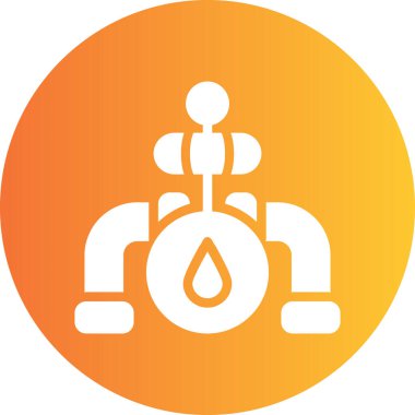 Bir benzin istasyonu simgesinin vektör illüstrasyonu