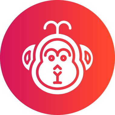 maymun simge vektör çizim