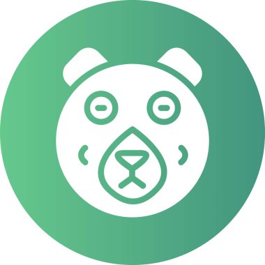 Ayı. Web simgesi basit illüstrasyon